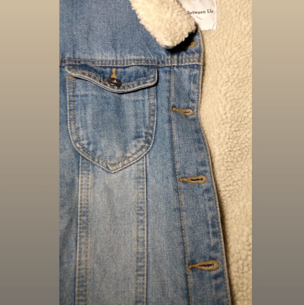 Fuzzy Jean Jacket
